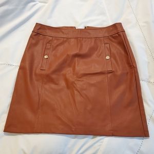 LOFT faux leather skirt